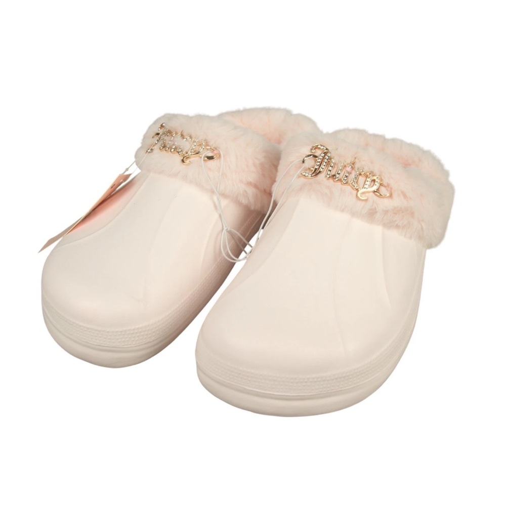 Juicy Couture Classic Lined Clog Womens 10 Pink Size Fit 9-9.5 New Fuzzy